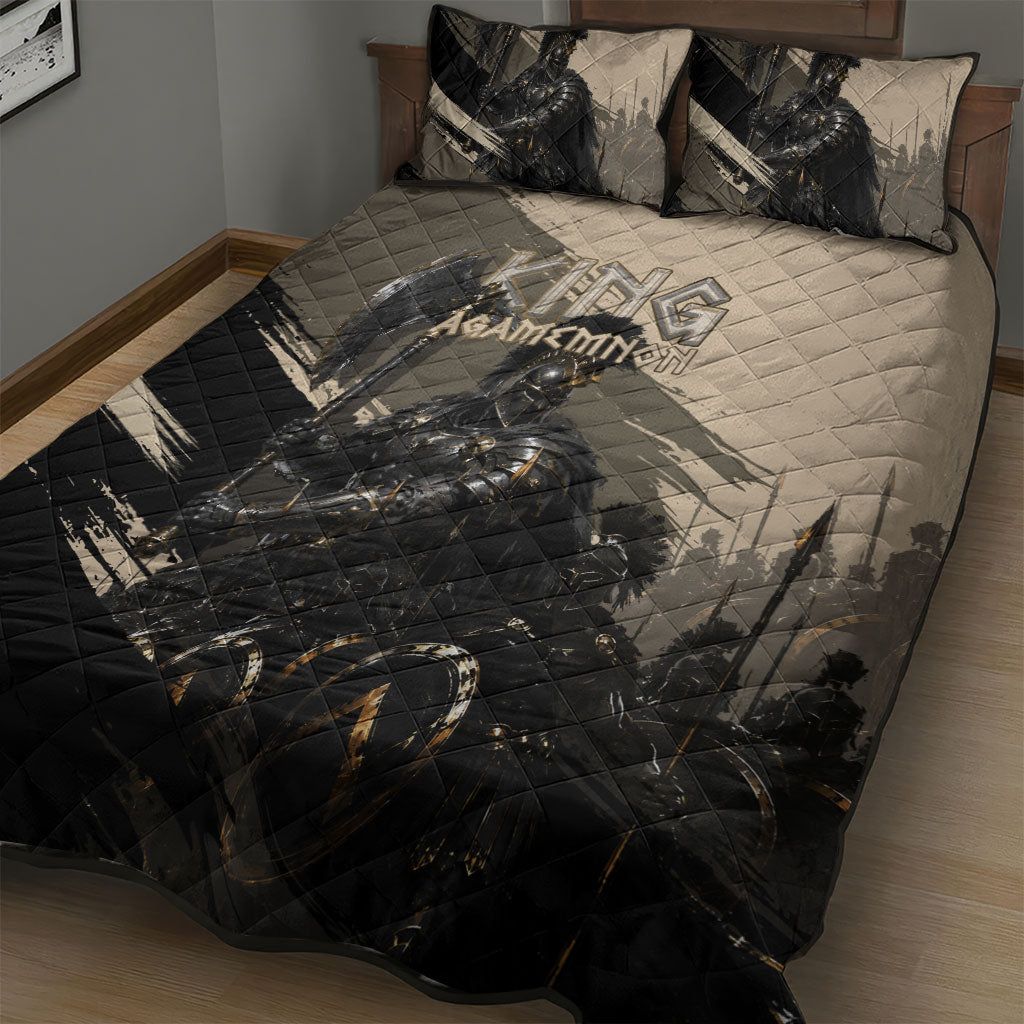 Agamemnon King Of Mycenae Quilt Bed Set Ancient Greek Warrior Armor Classic Mythology