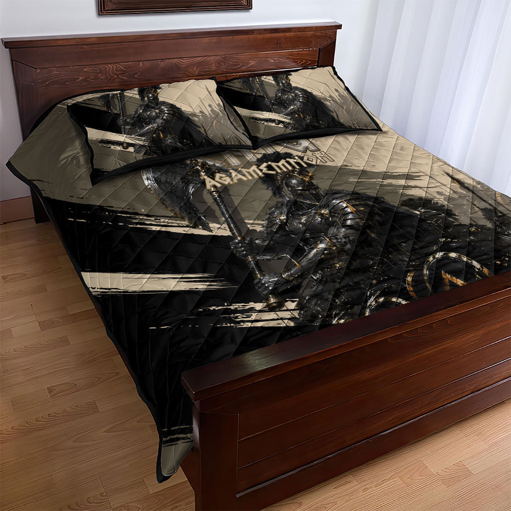 Agamemnon King Of Mycenae Quilt Bed Set Ancient Greek Warrior Armor Classic Mythology