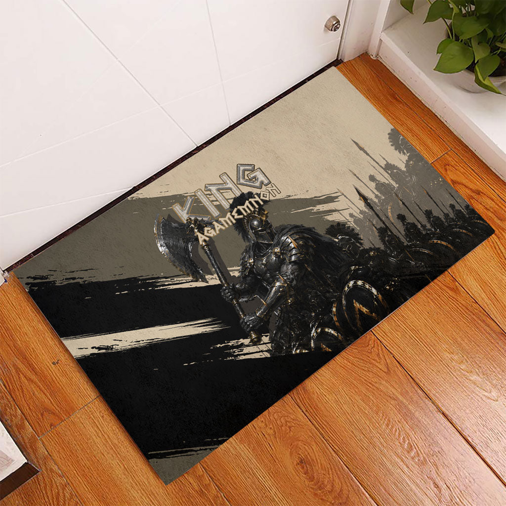Agamemnon King Of Mycenae Rubber Doormat Ancient Greek Warrior Armor Classic Mythology