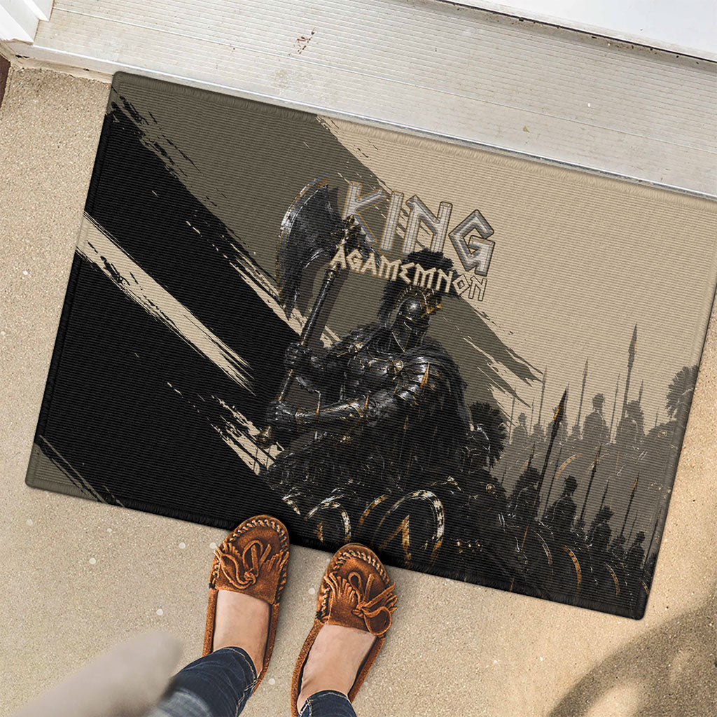 Agamemnon King Of Mycenae Rubber Doormat Ancient Greek Warrior Armor Classic Mythology