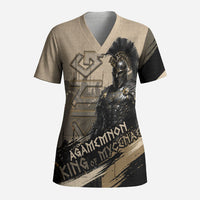 Agamemnon King Of Mycenae Scrub Top Ancient Greek Warrior Armor Classic Mythology