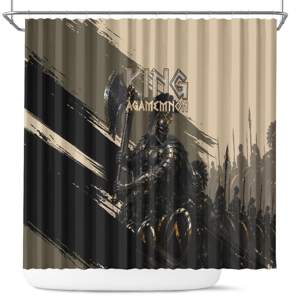 Agamemnon King Of Mycenae Shower Curtain Ancient Greek Warrior Armor Classic Mythology