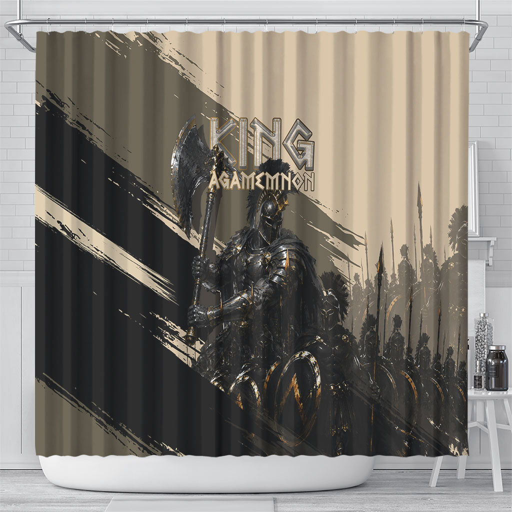 Agamemnon King Of Mycenae Shower Curtain Ancient Greek Warrior Armor Classic Mythology