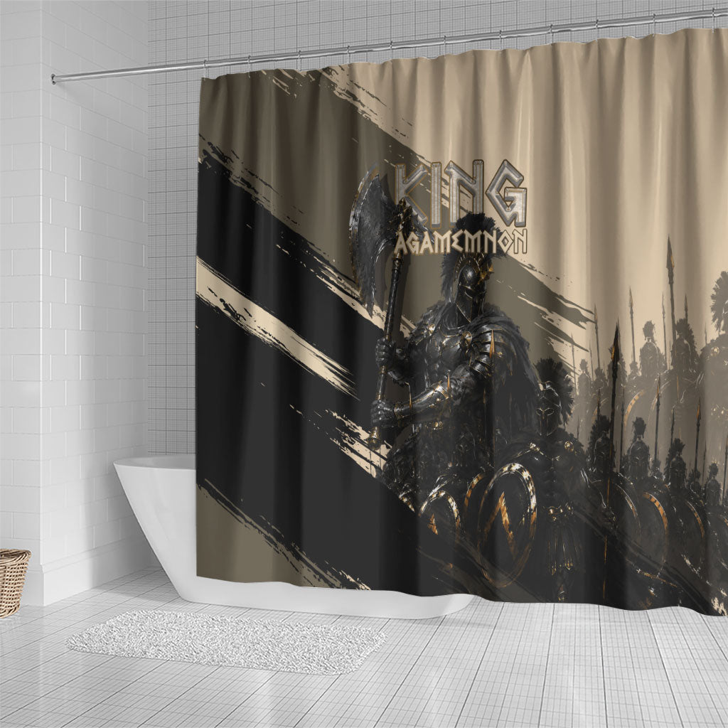 Agamemnon King Of Mycenae Shower Curtain Ancient Greek Warrior Armor Classic Mythology