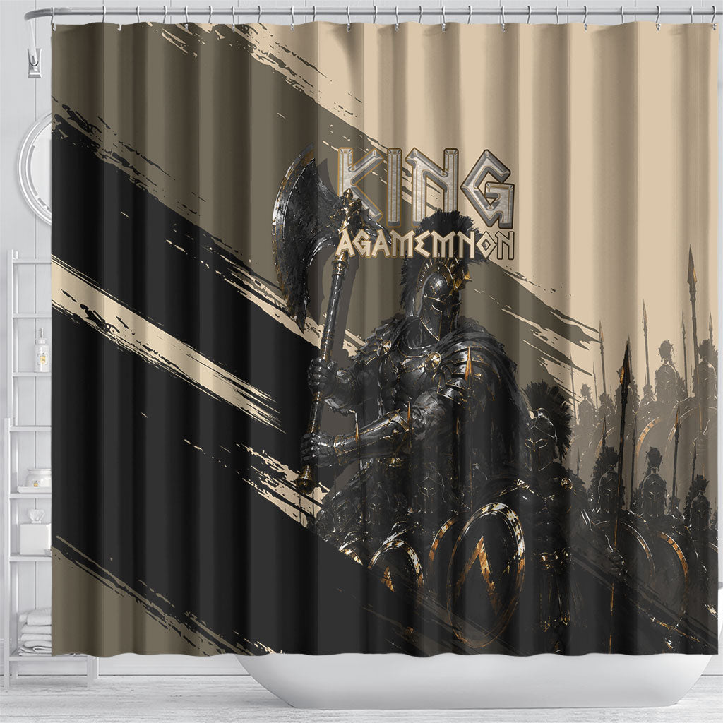 Agamemnon King Of Mycenae Shower Curtain Ancient Greek Warrior Armor Classic Mythology