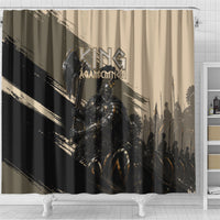 Agamemnon King Of Mycenae Shower Curtain Ancient Greek Warrior Armor Classic Mythology