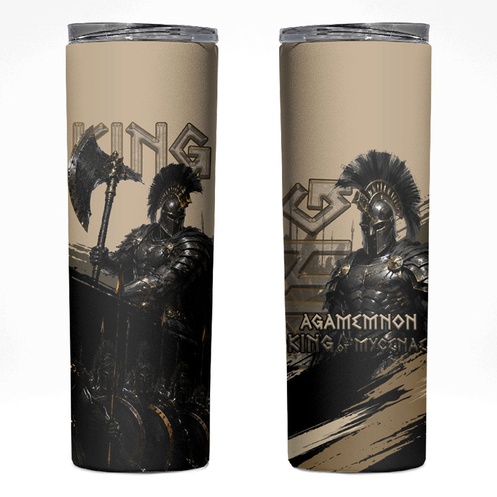 Agamemnon King Of Mycenae Skinny Tumbler Ancient Greek Warrior Armor Classic Mythology