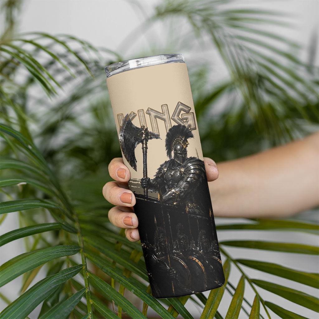 Agamemnon King Of Mycenae Skinny Tumbler Ancient Greek Warrior Armor Classic Mythology
