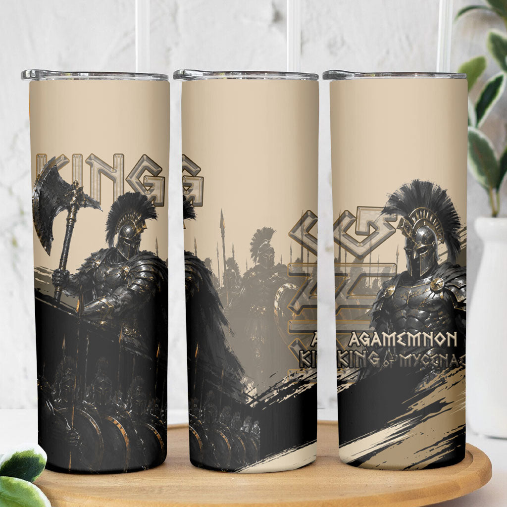 Agamemnon King Of Mycenae Skinny Tumbler Ancient Greek Warrior Armor Classic Mythology