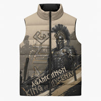 Agamemnon King Of Mycenae Sleeveless Puffer Jacket Ancient Greek Warrior Armor Classic Mythology