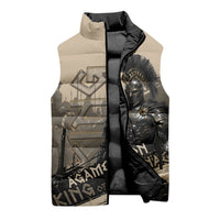Agamemnon King Of Mycenae Sleeveless Puffer Jacket Ancient Greek Warrior Armor Classic Mythology