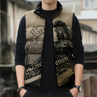 Agamemnon King Of Mycenae Sleeveless Puffer Jacket Ancient Greek Warrior Armor Classic Mythology