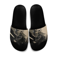 Agamemnon King Of Mycenae Slide Sandals Ancient Greek Warrior Armor Classic Mythology