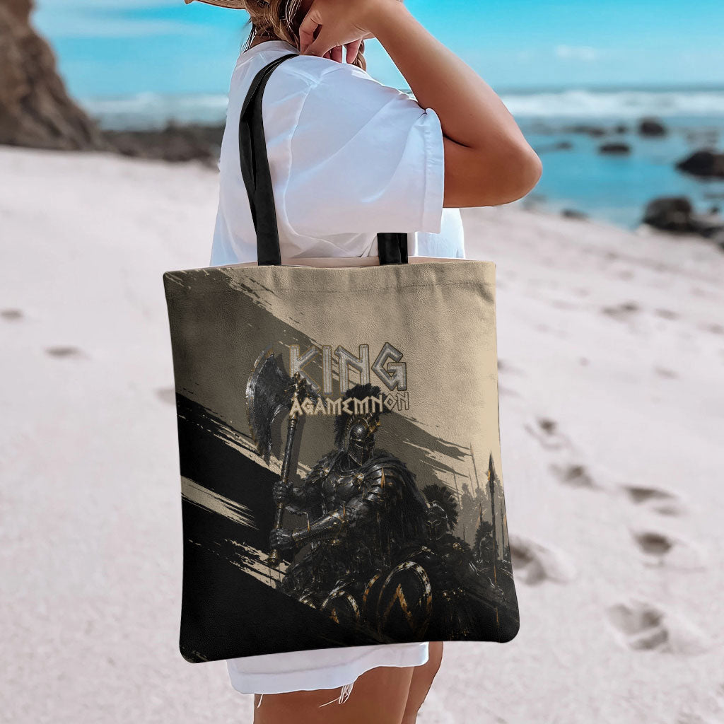 Agamemnon King Of Mycenae Tote Bag Ancient Greek Warrior Armor Classic Mythology