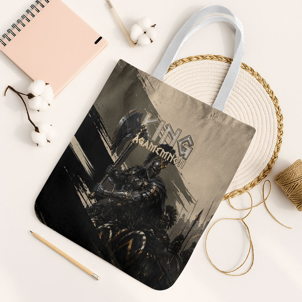 Agamemnon King Of Mycenae Tote Bag Ancient Greek Warrior Armor Classic Mythology