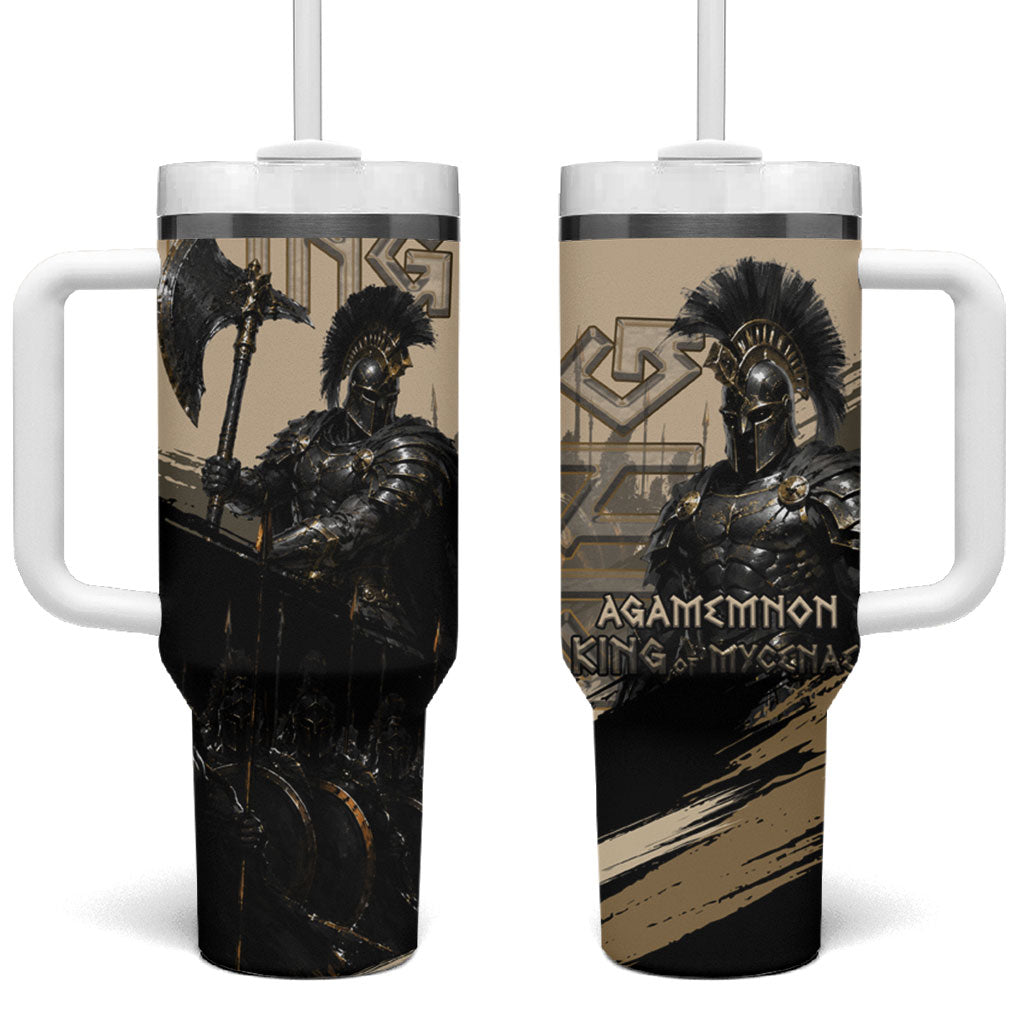Agamemnon King Of Mycenae Tumbler With Handle Ancient Greek Warrior Armor Classic Mythology