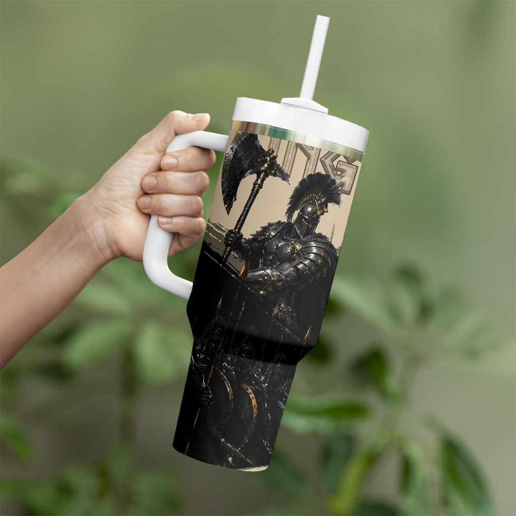Agamemnon King Of Mycenae Tumbler With Handle Ancient Greek Warrior Armor Classic Mythology