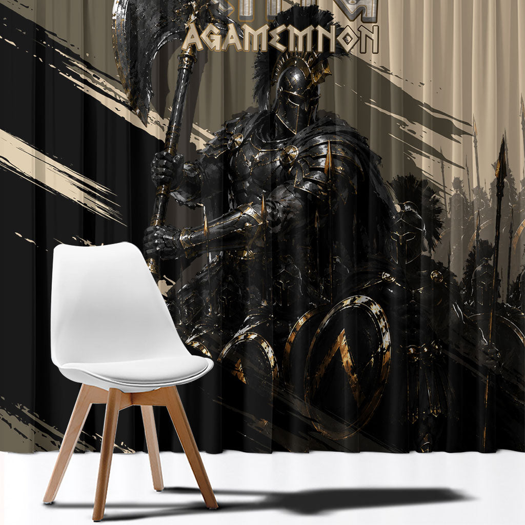 Agamemnon King Of Mycenae Window Curtain Ancient Greek Warrior Armor Classic Mythology