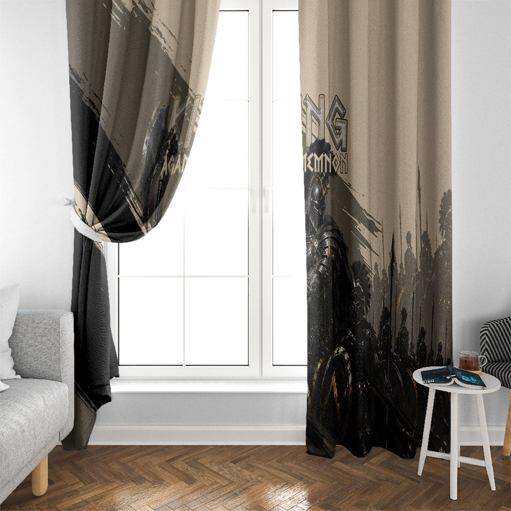 Agamemnon King Of Mycenae Window Curtain Ancient Greek Warrior Armor Classic Mythology