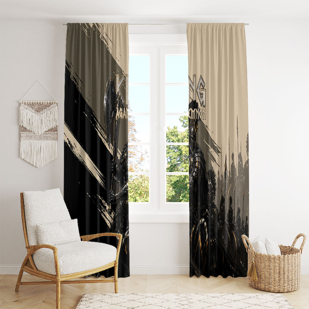 Agamemnon King Of Mycenae Window Curtain Ancient Greek Warrior Armor Classic Mythology