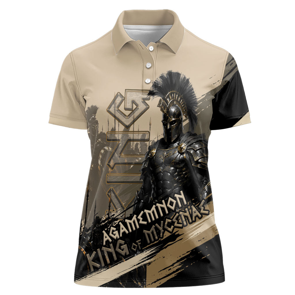 Agamemnon King Of Mycenae Women Polo Shirt Ancient Greek Warrior Armor Classic Mythology