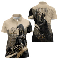 Agamemnon King Of Mycenae Women Polo Shirt Ancient Greek Warrior Armor Classic Mythology