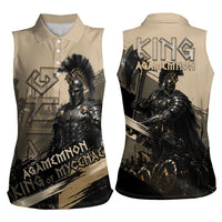 Agamemnon King Of Mycenae Women Sleeveless Polo Shirt Ancient Greek Warrior Armor Classic Mythology
