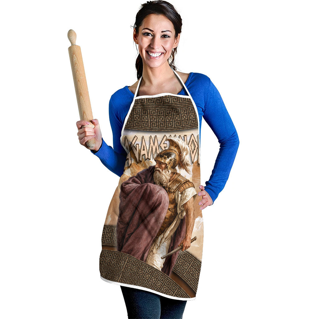 King Of Mycenae Agamemnon Apron Ancient Greek Mythology Classic Warrior Painting