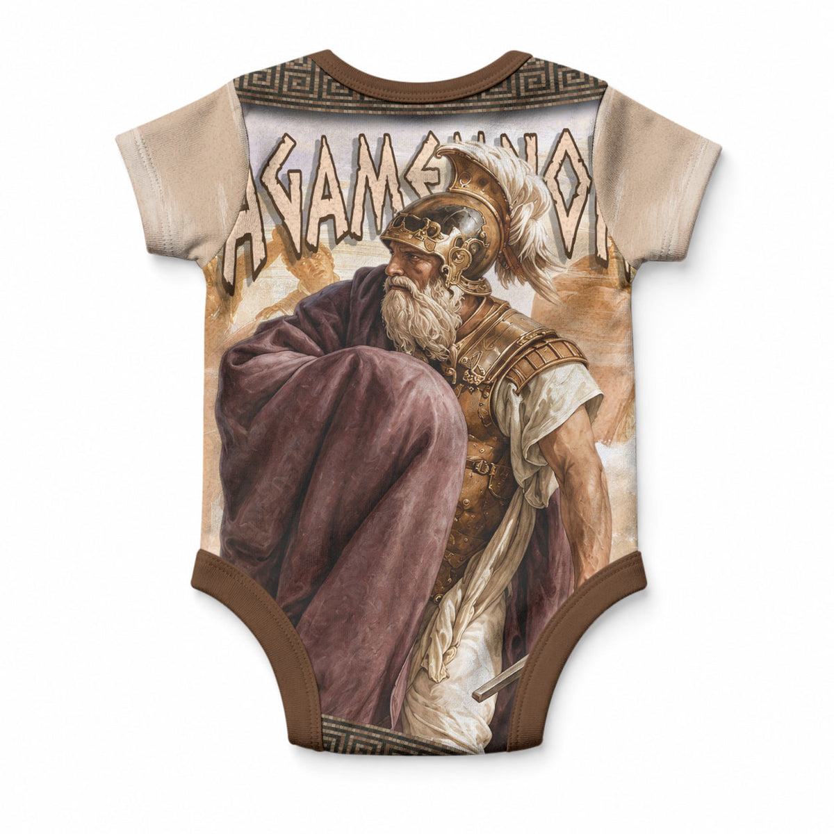 King Of Mycenae Agamemnon Baby Onesie Ancient Greek Mythology Classic Warrior Painting