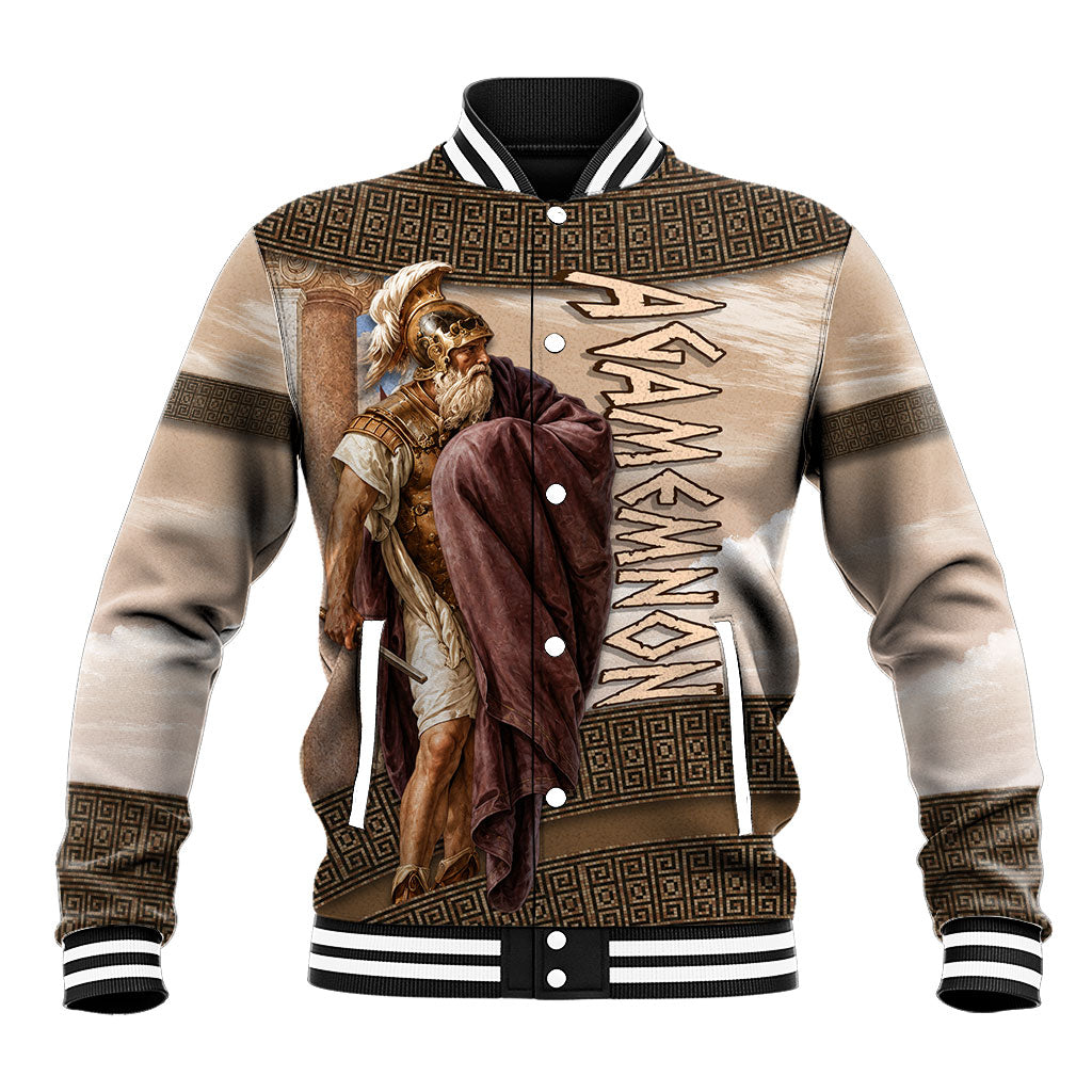 King Of Mycenae Agamemnon Baseball Jacket Ancient Greek Mythology Classic Warrior Painting