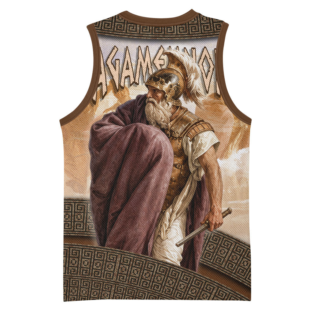 King Of Mycenae Agamemnon Basketball Jersey Ancient Greek Mythology Classic Warrior Painting