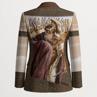 King Of Mycenae Agamemnon Blazer Ancient Greek Mythology Classic Warrior Painting