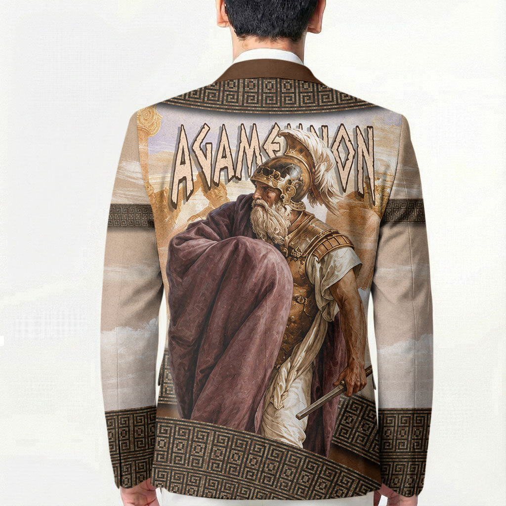King Of Mycenae Agamemnon Blazer Ancient Greek Mythology Classic Warrior Painting