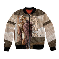 King Of Mycenae Agamemnon Bomber Jacket Ancient Greek Mythology Classic Warrior Painting