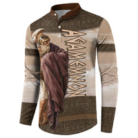 King Of Mycenae Agamemnon Button Sweatshirt Ancient Greek Mythology Classic Warrior Painting