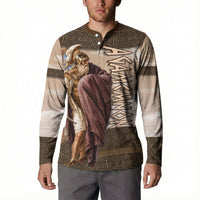King Of Mycenae Agamemnon Button Sweatshirt Ancient Greek Mythology Classic Warrior Painting