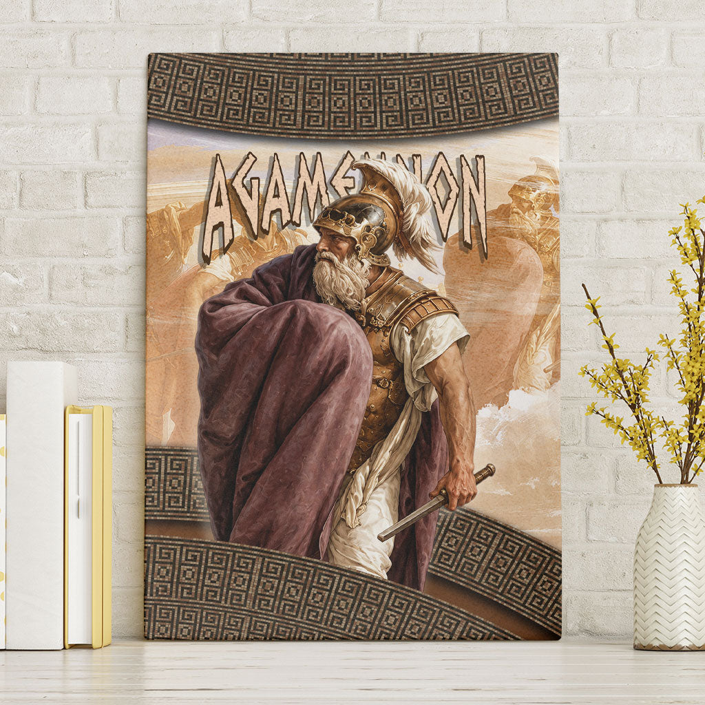 King Of Mycenae Agamemnon Canvas Wall Art Ancient Greek Mythology Classic Warrior Painting