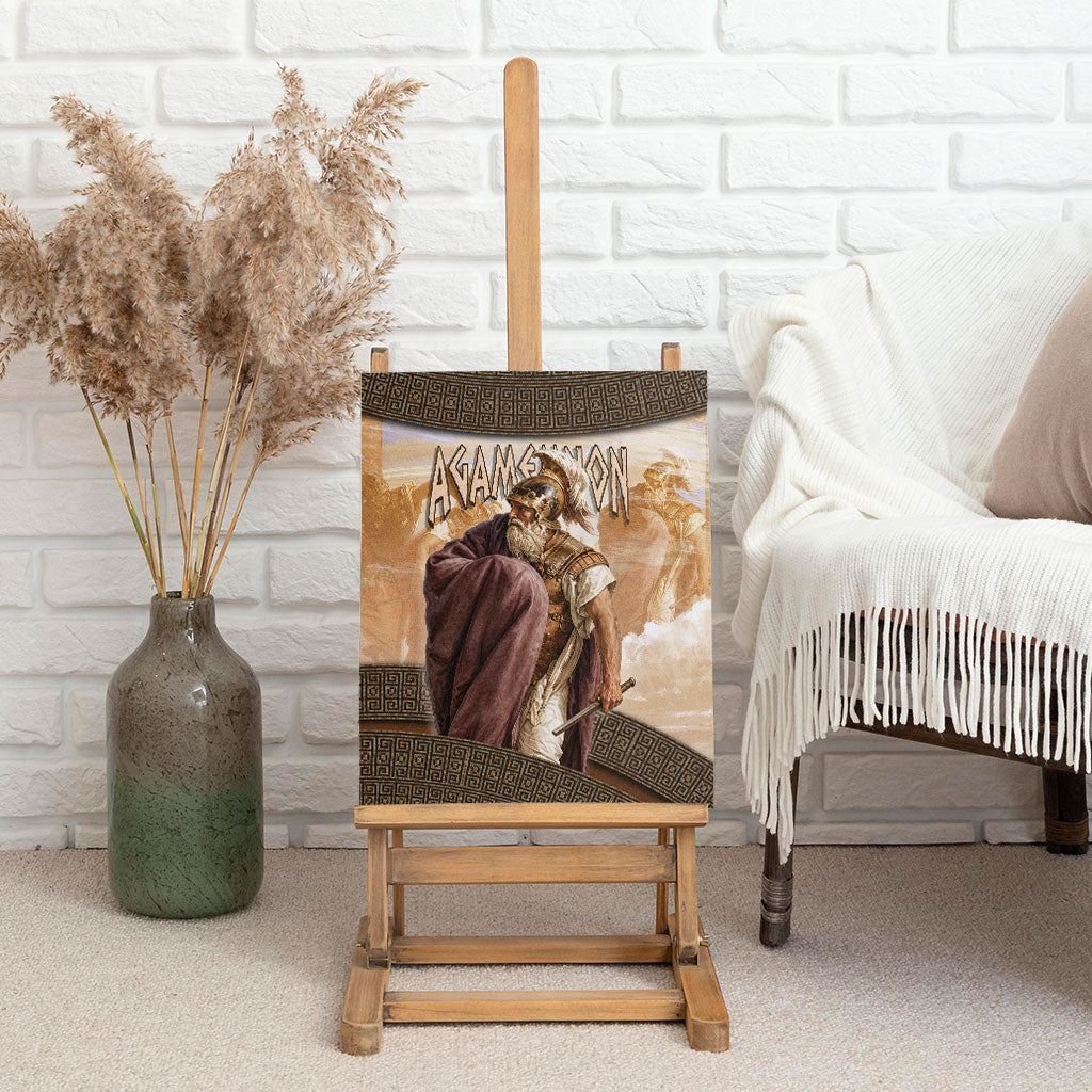 King Of Mycenae Agamemnon Canvas Wall Art Ancient Greek Mythology Classic Warrior Painting
