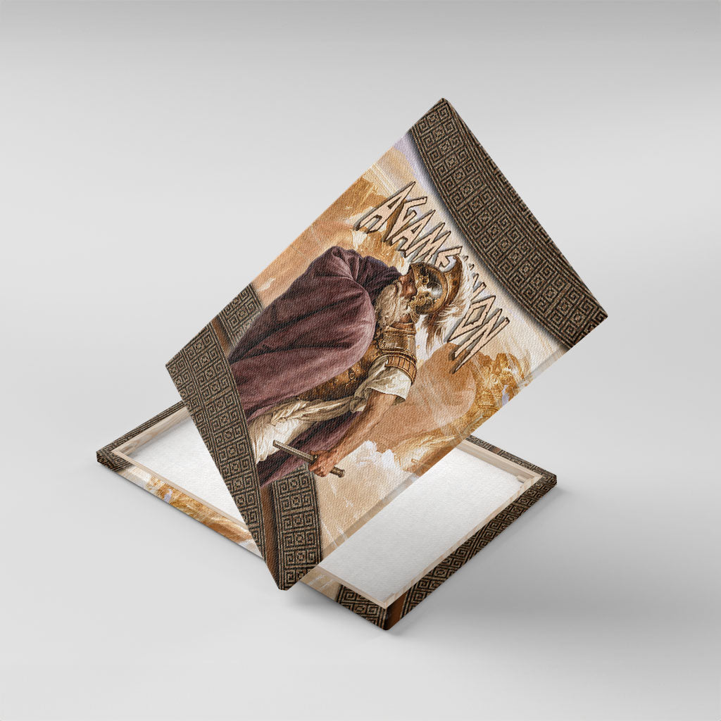 King Of Mycenae Agamemnon Canvas Wall Art Ancient Greek Mythology Classic Warrior Painting
