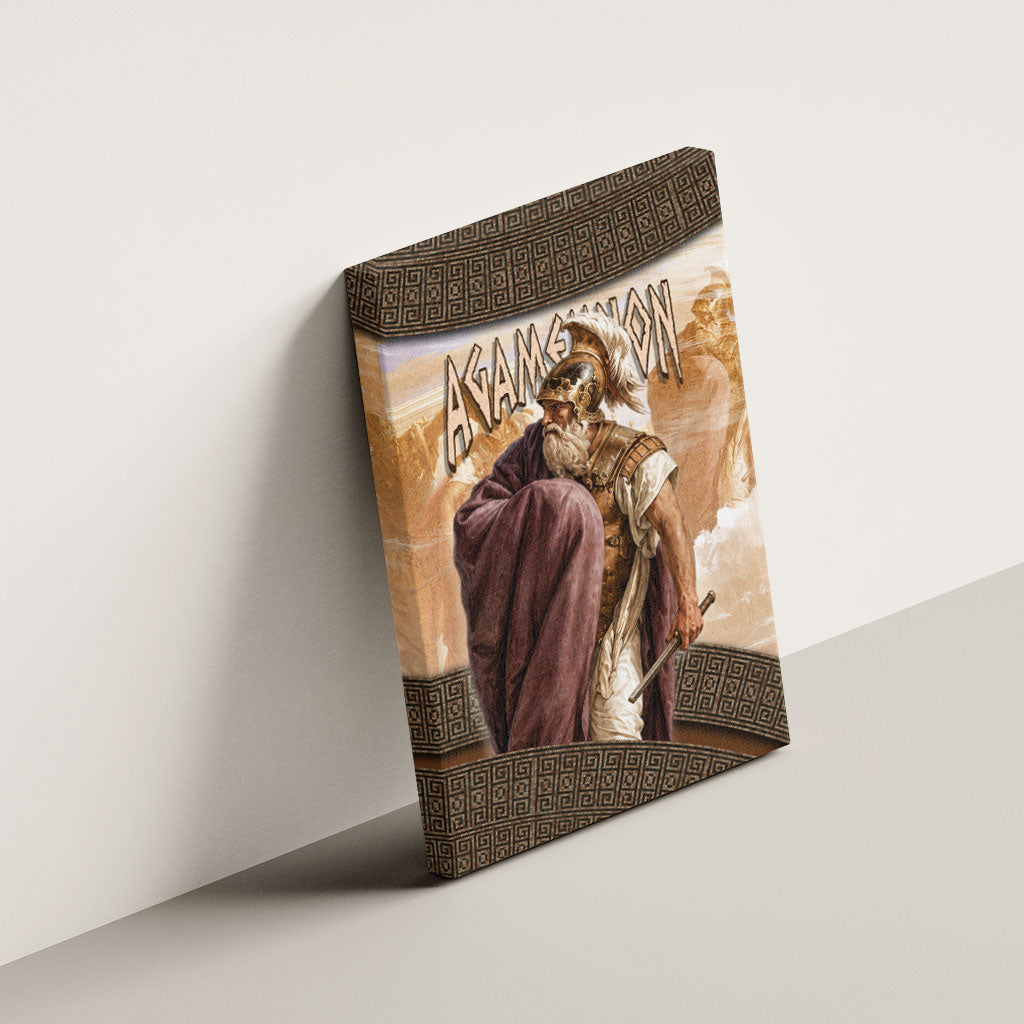 King Of Mycenae Agamemnon Canvas Wall Art Ancient Greek Mythology Classic Warrior Painting