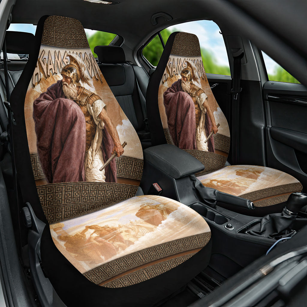 King Of Mycenae Agamemnon Car Seat Cover Ancient Greek Mythology Classic Warrior Painting