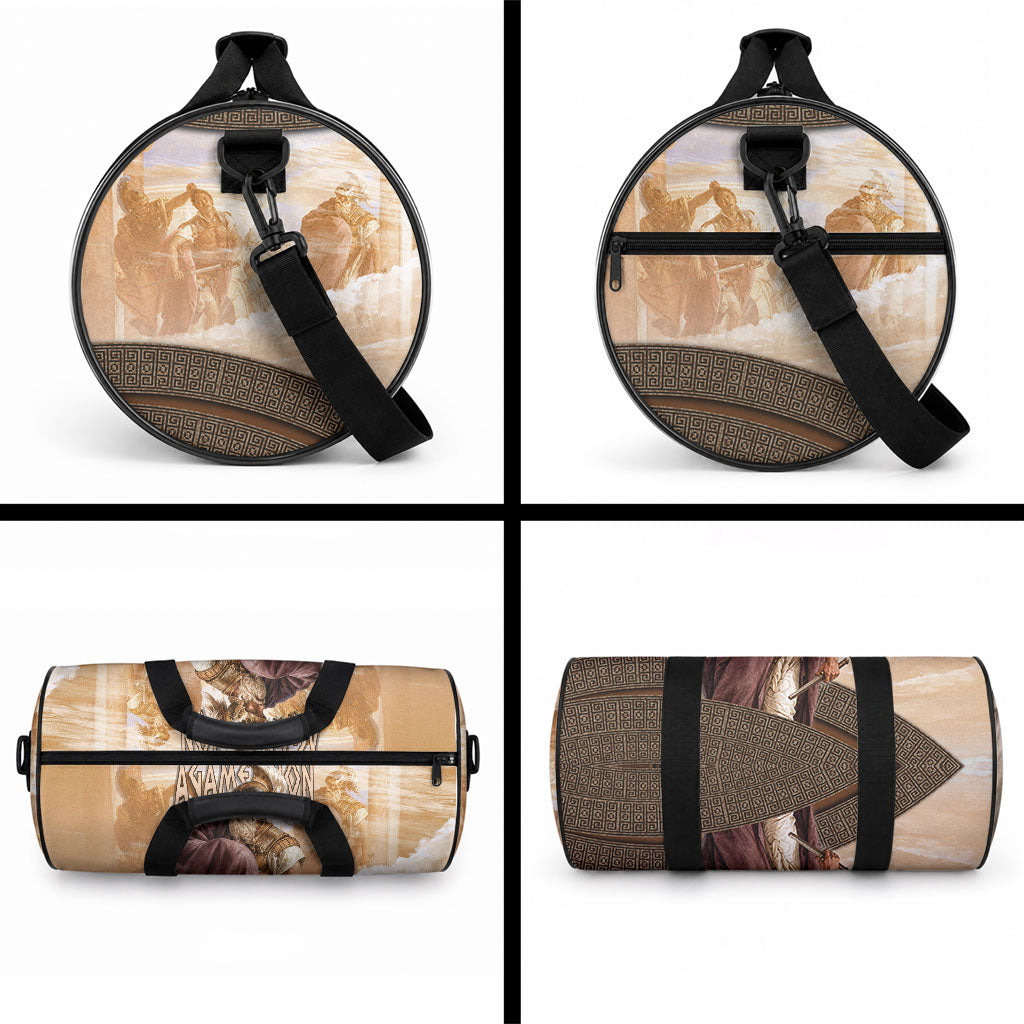 King Of Mycenae Agamemnon Duffle Bag Ancient Greek Mythology Classic Warrior Painting