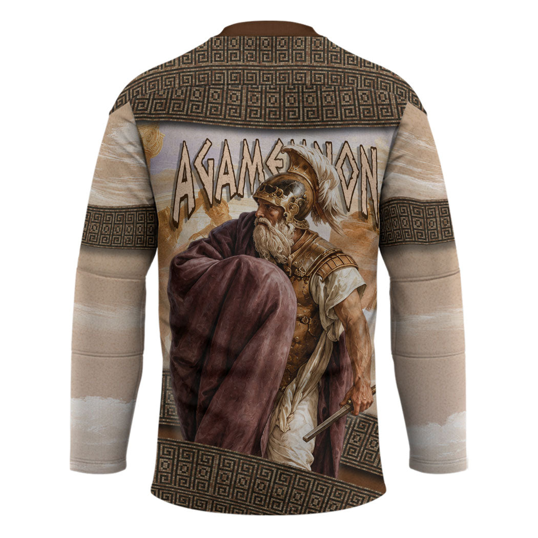 King Of Mycenae Agamemnon Hockey Jersey Ancient Greek Mythology Classic Warrior Painting