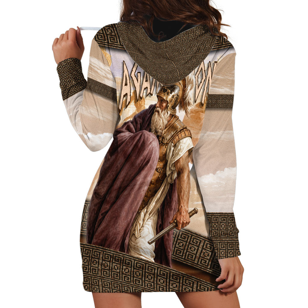 King Of Mycenae Agamemnon Hoodie Dress Ancient Greek Mythology Classic Warrior Painting