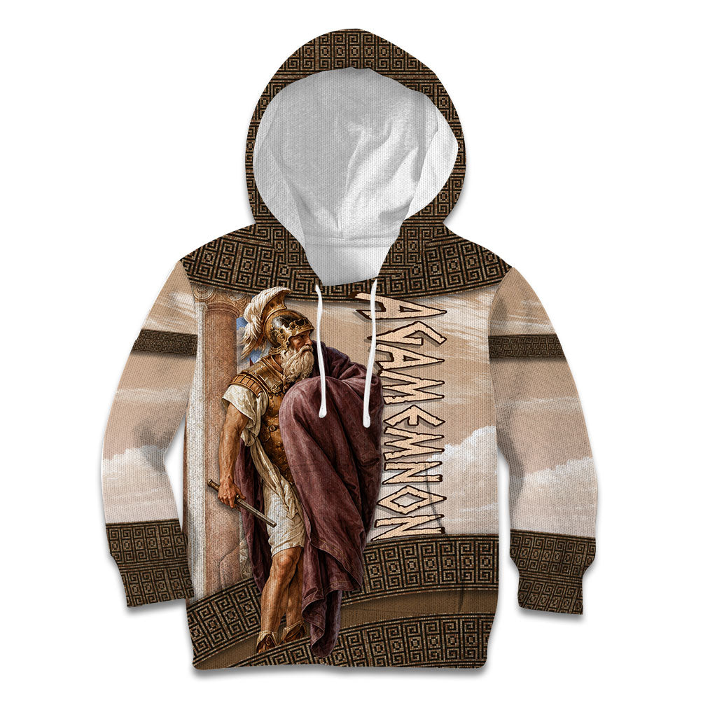 King Of Mycenae Agamemnon Kid Hoodie Ancient Greek Mythology Classic Warrior Painting