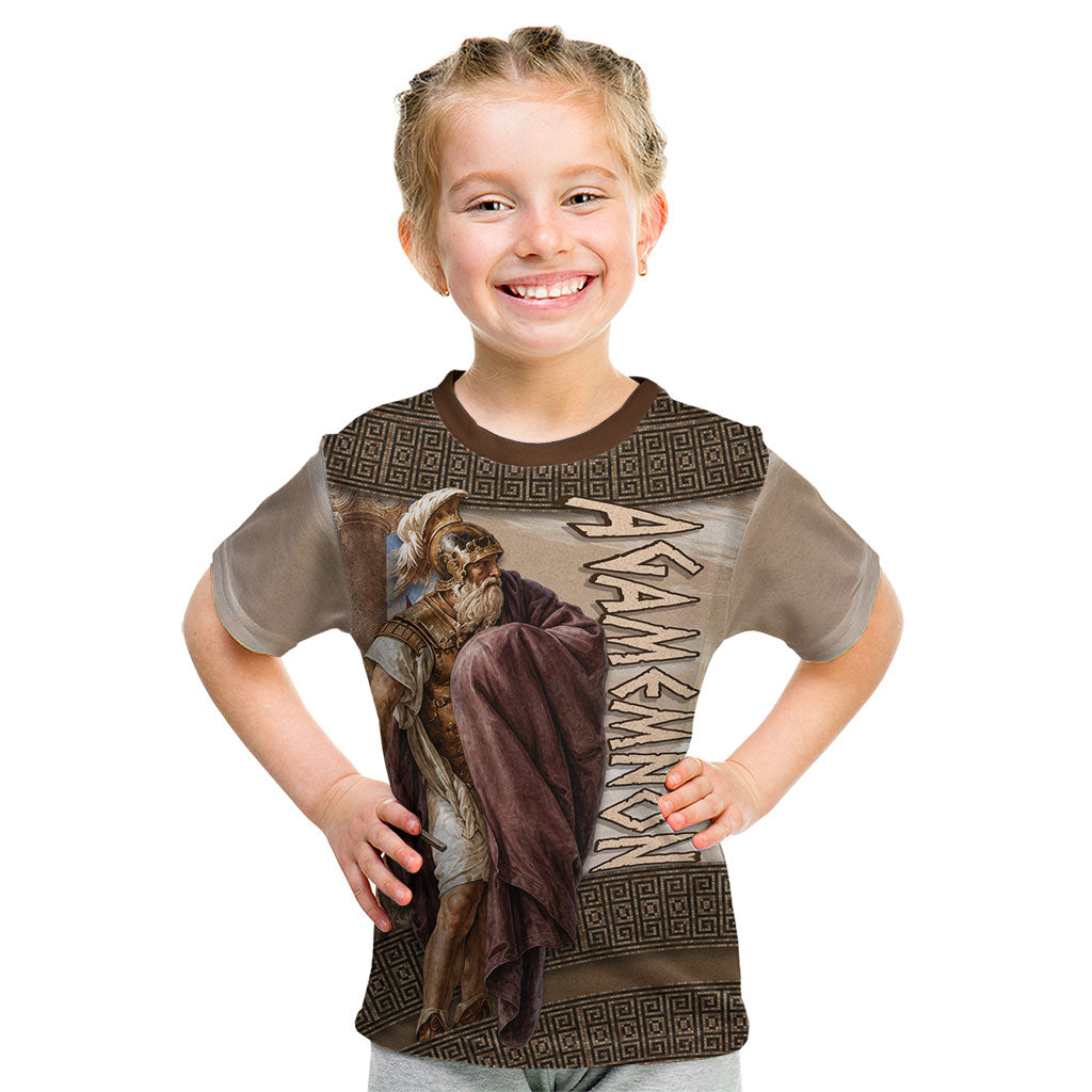 King Of Mycenae Agamemnon Kid T Shirt Ancient Greek Mythology Classic Warrior Painting