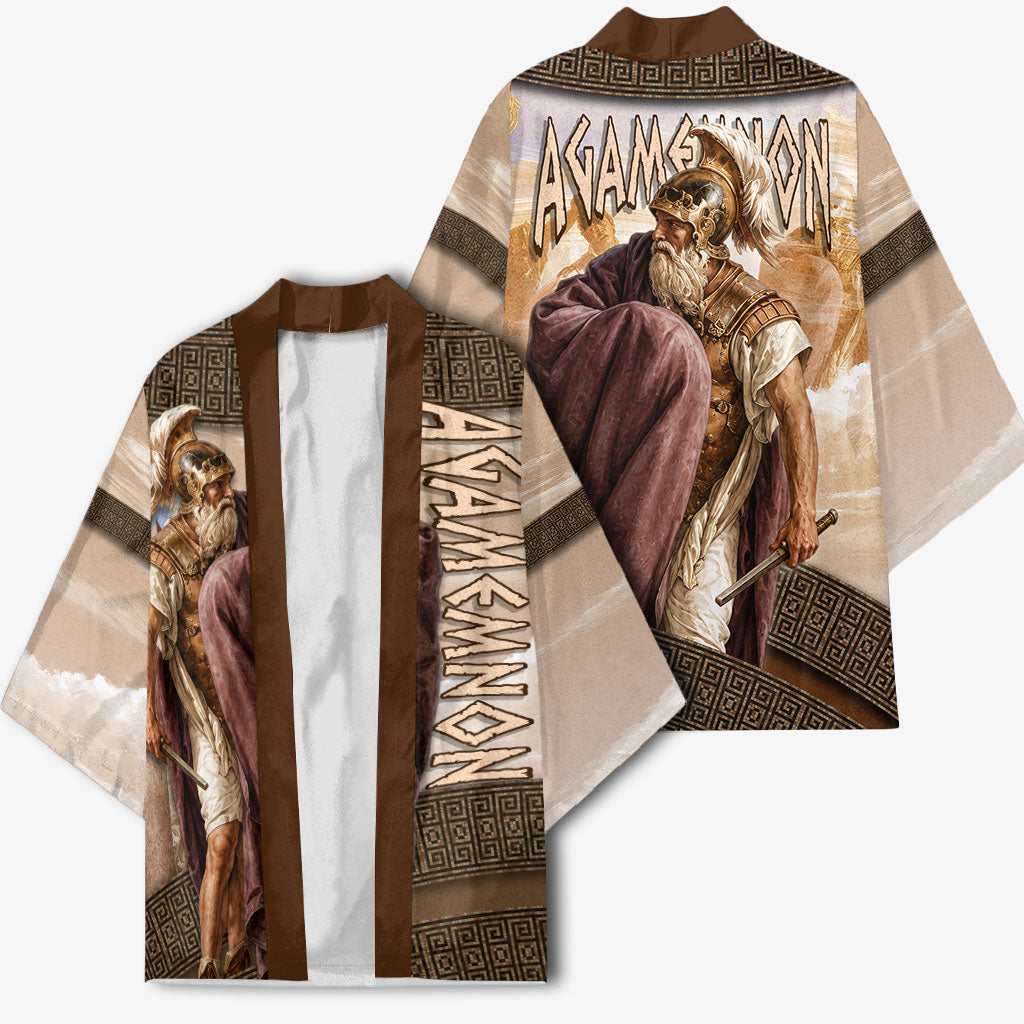 King Of Mycenae Agamemnon Kimono Ancient Greek Mythology Classic Warrior Painting