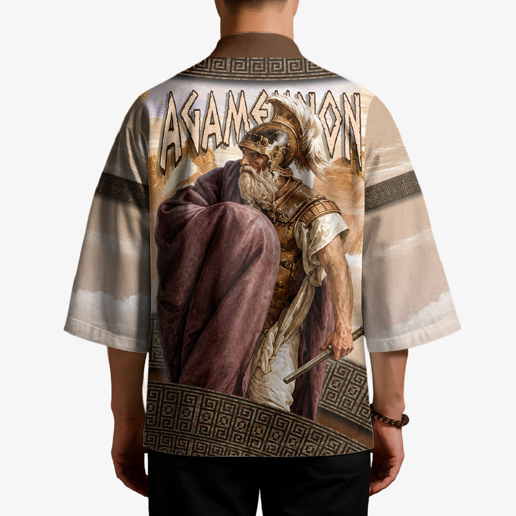 King Of Mycenae Agamemnon Kimono Ancient Greek Mythology Classic Warrior Painting