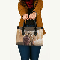 King Of Mycenae Agamemnon Leather Bag Ancient Greek Mythology Classic Warrior Painting