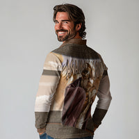 King Of Mycenae Agamemnon Long Sleeve Polo Shirt Ancient Greek Mythology Classic Warrior Painting